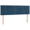 vidaXL Boxspringbett mit Matratze & LED Dunkelblau 140x190 cm Samt