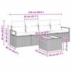 vidaXL Sofa Set mit Kissen 5 pcs Schwarz und Creme Poly-Rattan