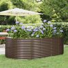 vidaXL Hochbeet Braun 212x140x68 cm Verzinkter Stahl