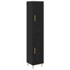 vidaXL Highboard 2 pcs Schwarz Eichen-Optik Holzwerkstoff