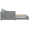 vidaXL Tagesbett Ausziehbar Hellgrau 90x190 cm Stoff