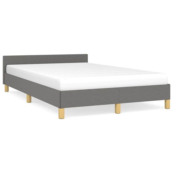 vidaXL Bettgestell ohne Matratze Dunkelgrau 120x200 cm Stoff