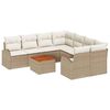 vidaXL Garten-Sofa-Set 9 pcs Beige Poly Rattan