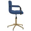vidaXL Esszimmerst&uuml;hle 2 Stk. Drehbar Blau Samt