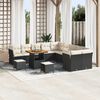 vidaXL Gartensofa-set 13 pcs Schwarz Poly-Rattan