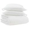 vidaXL Winterbettdecke mit Kissen 3 pcs Wei&szlig; Daunenfeder