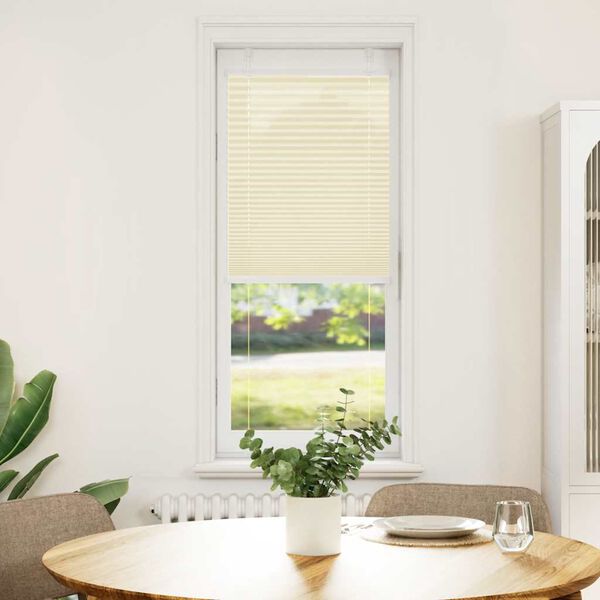 vidaXL Plissee Creme 50x100 cm Stoffbreite 49,4 cm Polyester