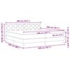 vidaXL Boxspringbett mit Matratze Dunkelgrau 200 x 200 cm Stoff