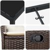 vidaXL Garten Essgruppe mit Kissen 5 pcs Braun Poly-Rattan
