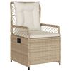 vidaXL 5-tlg. Garten-Essgruppe mit Kissen Beige Poly Rattan