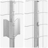 vidaXL Zaun mit Pfosten Silber 1,2 x 10 m Stahl