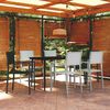 vidaXL 7-tlg. Garten-Essgruppe Schwarz und Wei&szlig;