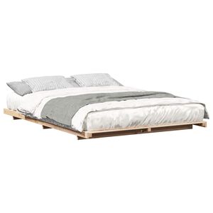 vidaXL Bodenbettgestell Braun 160 x 210 cm Massivholz Kiefer