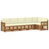 vidaXL Ecksofa Set mit Kissen 5 pcs Natur und Creme