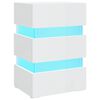 vidaXL LED-Nachttisch Hochglanz-Wei&szlig; 45x35x67 cm Holzwerkstoff