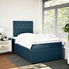 vidaXL Boxspringbett mit Matratze Blau 120x200 cm Samt