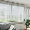 vidaXL Spitzenvorhang mit Vorh&auml;ngen Floral Wei&szlig; 180 x 900 cm Polyester