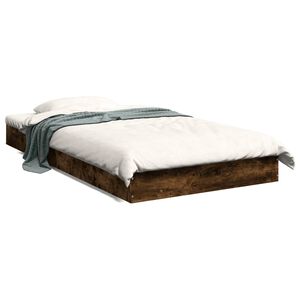 vidaXL Bettgestell ohne Matratze R&auml;uchereiche 100x200 cm Holzwerkstoff