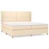 vidaXL Boxspringbett mit Matratze Creme 200x200 cm Stoff