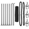 vidaXL Zaunpfosten Grau 10 x 0,5 m (36 mm Mesh) Stahl und PVC