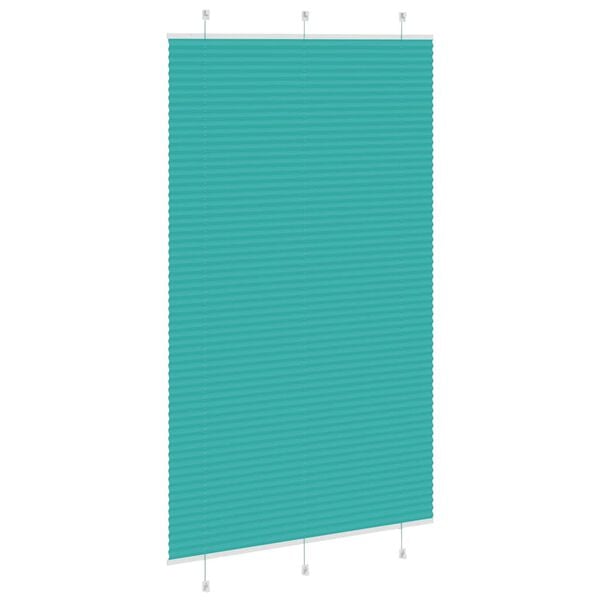 vidaXL Plissee Petrolgr&uuml;n 115x200 cm Stoffbreite 114,4 cm Polyester