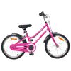 vidaXL Kinderfahrrad 18 Zoll f&uuml;r 5-7 Jahre alt Pink Schwarz