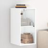 vidaXL Wandschrank mit Glast&uuml;ren Wei&szlig; 35x37x68,5 cm