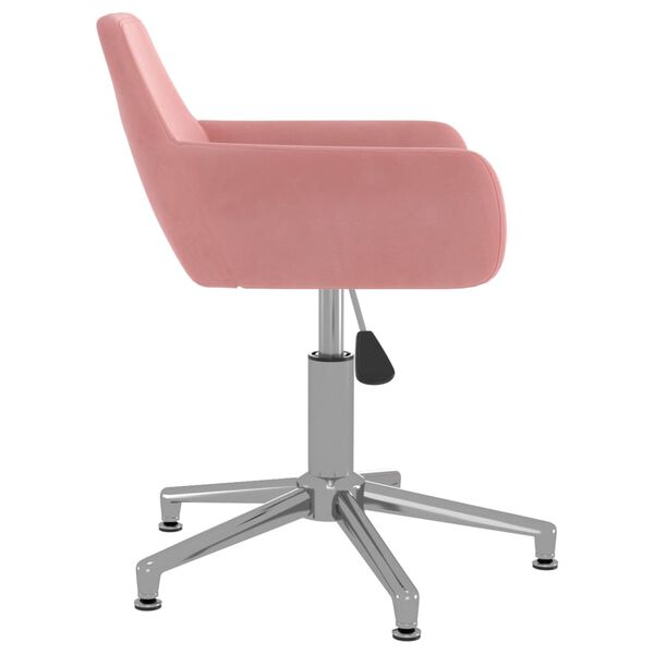 vidaXL Esszimmerstuhl Drehbar Rosa Samt