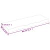 vidaXL Waschtischplatte Dunkelbraun 80x30x(2-6)cm Massivholz Behandelt