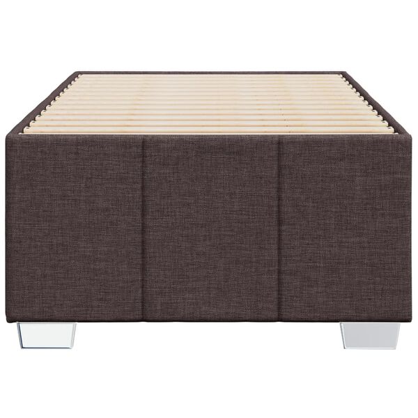 vidaXL Bettgestell ohne Matratze Dunkelbraun 90x190 cm Stoff