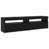 vidaXL TV-Schrankset 3 pcs Schwarz Eichen-Optik 270 x 35 x 40 cm