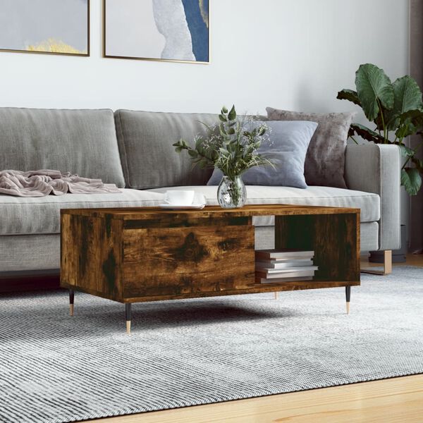 vidaXL Couchtisch R&auml;uchereiche 90x50x36,5 cm Holzwerkstoff
