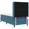 vidaXL LED Boxspringbett mit Matratze Blau 90 x 200 cm Samt