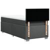 vidaXL Boxspringbett mit Matratze Dunkelgrau 90x200 cm Stoff