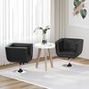 vidaXL Barsessel 2 Stk. Kunstleder Schwarz