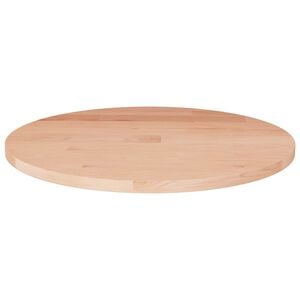 vidaXL Runde Tischplatte &Oslash;30x1,5 cm Unbehandeltes Massivholz Eiche