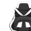 vidaXL Gaming-Stuhl mit Massagefunktion Schwarz und Wei&szlig; Kunstleder