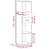 vidaXL Highboard Sonoma-Eiche 30x42,5x124 cm Holzwerkstoff