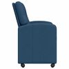 vidaXL Esszimmerst&uuml;hle mit Rollen 2 pcs Blau 57 x 67 x 95 cm Stoff