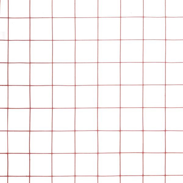 vidaXL Drahtzaun Stahl mit PVC-Beschichtung 25x1 m Rot