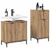 vidaXL Badezimmerm&ouml;bel-Set 2 pcs Artisan-Eiche Sperrholz und Metall