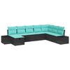vidaXL Gartensofa-set 8 stk. Schwarz Poly-Rattan