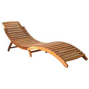 vidaXL Sonnenliegen Massivholz Akazie Braun