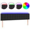 vidaXL LED Kopfteil Schwarz 200x5x78/88 cm Kunstleder