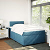 vidaXL Boxspringbett mit Matratze Blau 120x200 cm Samt
