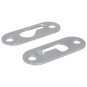 vidaXL Schl&uuml;sselloch-H&auml;nger 2 Stk. Silber 45 x 16 x 3.5 mm Eisen