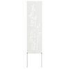 vidaXL Garten Sichtschutz-Leinwand Floral Wei&szlig; 32 x 140 cm