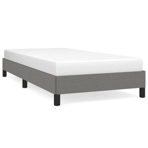vidaXL Bettgestell ohne Matratze Dunkelgrau 90x190 cm Stoff
