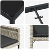 vidaXL Garten Essgruppe 5 pcs Hellgrau Poly-Rattan