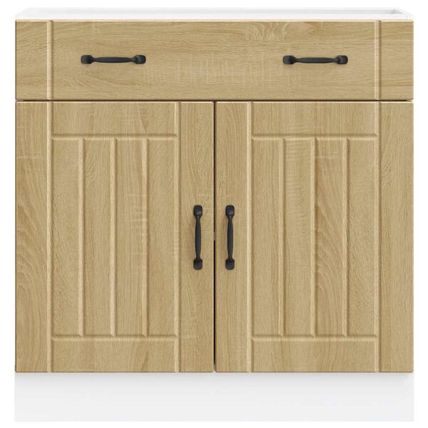 vidaXL K&uuml;chen-Unterschrank Lucca Sonoma-Eiche Holzwerkstoff